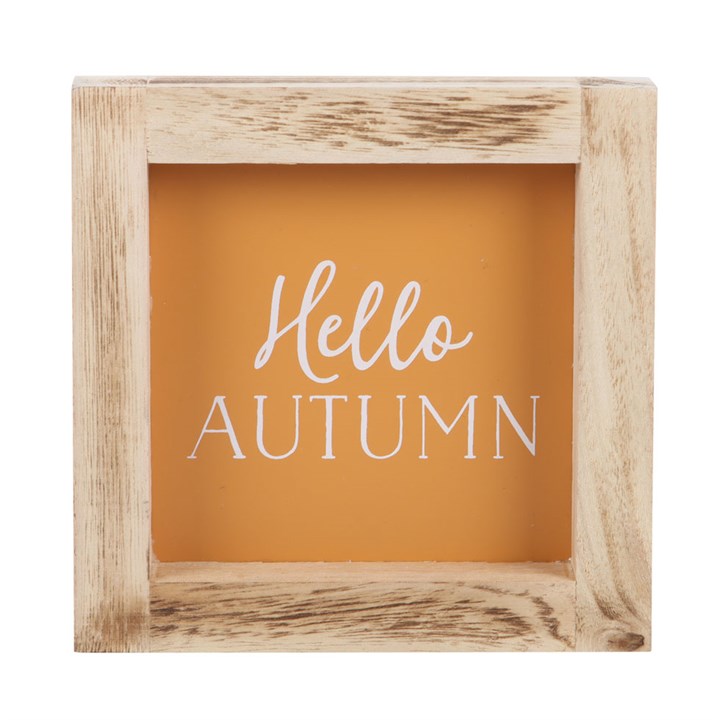 Orange Hello Autumn Wooden Frame Sign Orange Hello Autumn Wooden Frame Sign