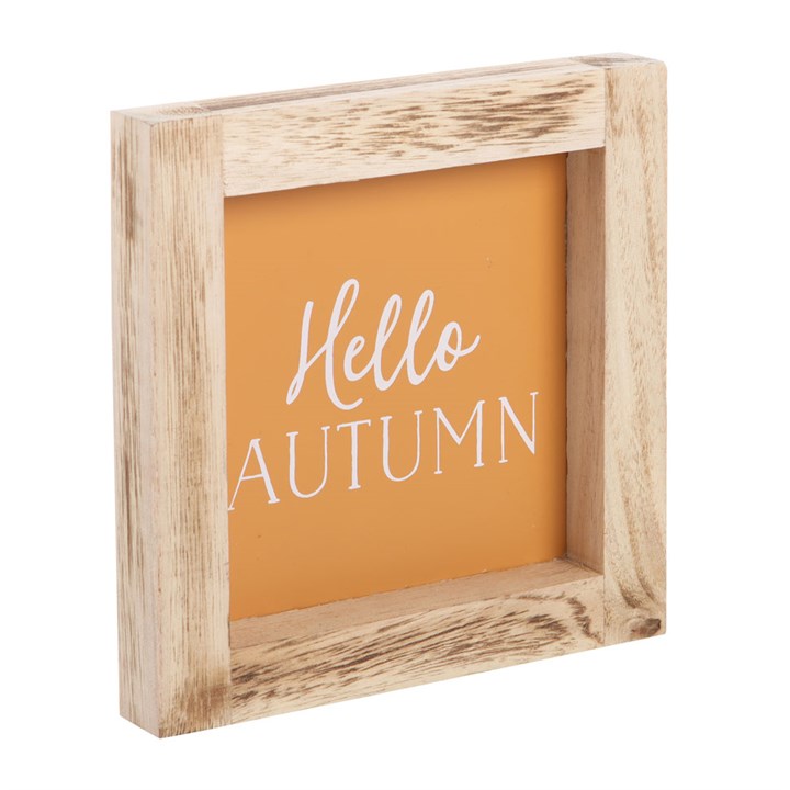 Orange Hello Autumn Wooden Frame Sign Orange Hello Autumn Wooden Frame Sign - Image 2