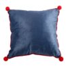 35cm Square Gnome Print Cushion with Pom Poms
