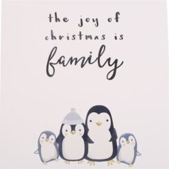 Alternative view of Joy of Christmas Penguin Family Hanging Sign