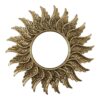 47cm Round Antique Gold Angel Wing Mirror