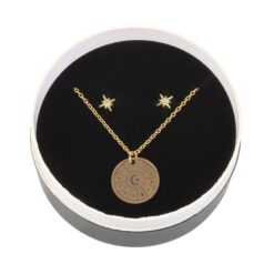 Alternative view of Astrology Wheel Earring and Necklace Set