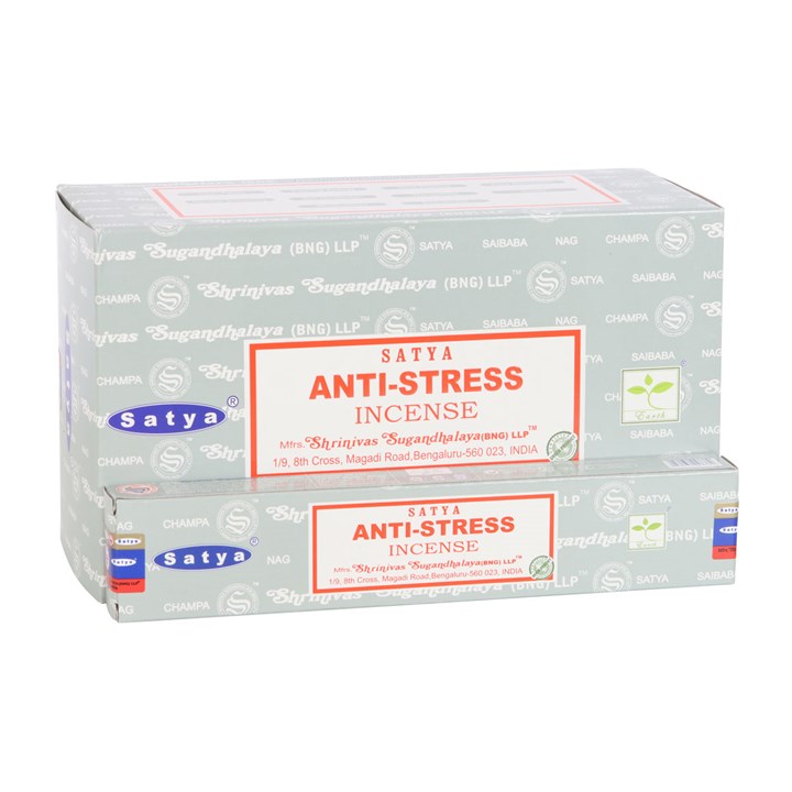 12 Packs of Anti-Stress Incense Sticks by Satya 12 Packs of Anti-Stress Incense Sticks by Satya