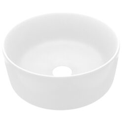 Alternative view of Luxury Wash Basin Round Matt White 40x15 cm Ceramic
