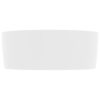 Luxury Wash Basin Round Matt White 40x15 cm Ceramic