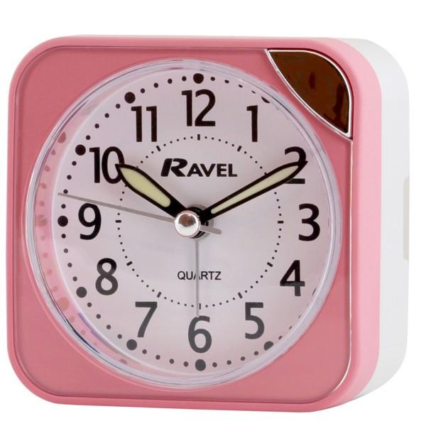 Small Square Quartz Travel Alarm Clock - Pink Small Square Quartz Travel Alarm Clock - Pink