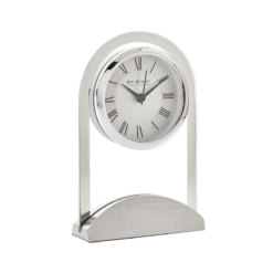 Alternative view of Glass Panel Aluminium Base Mantel Clock