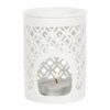White Matte Lattice Cut Oil Burner