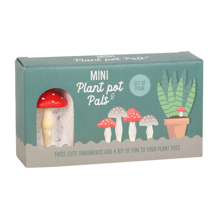 Set of 4 Mini Mushroom Plant Pot Pals Set of 4 Mini Mushroom Plant Pot Pals