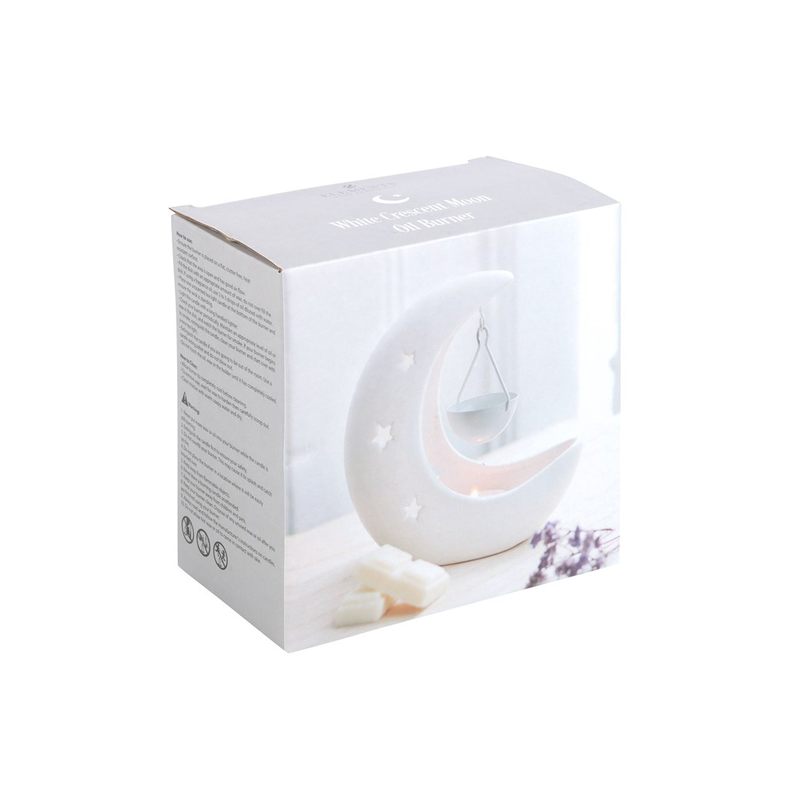 White Crescent Moon Hanging Oil Burner White Crescent Moon Hanging Oil Burner - Image 2