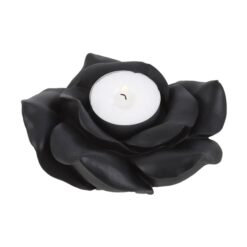 Alternative view of Black Rose Resin Tealight Candle Holder