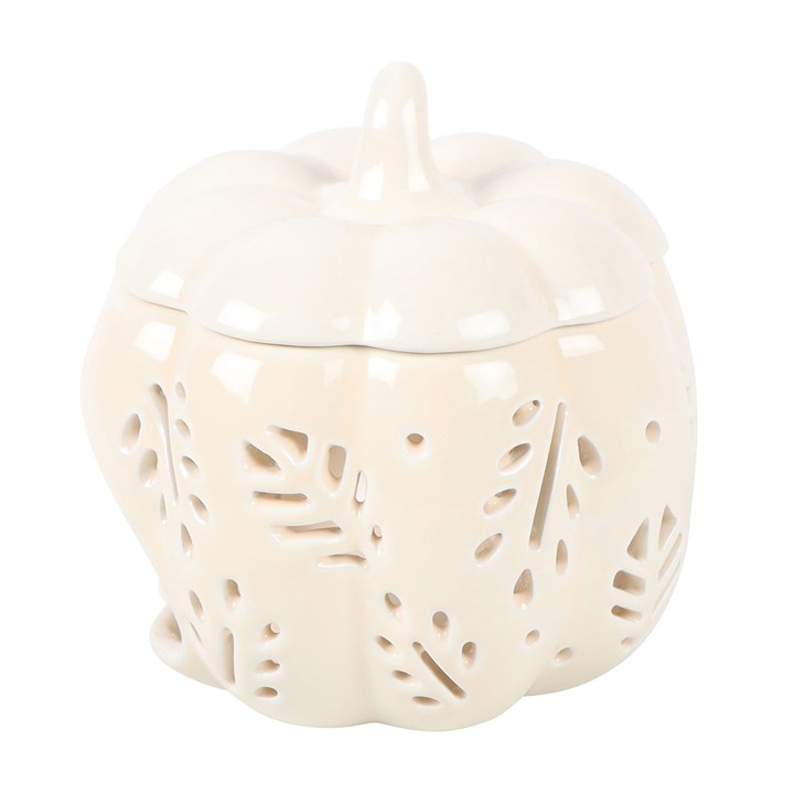 Off White Autumn Leaves Pumpkin Oil Burner Off White Autumn Leaves Pumpkin Oil Burner - Image 5