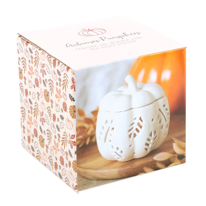Off White Autumn Leaves Pumpkin Oil Burner Off White Autumn Leaves Pumpkin Oil Burner - Image 6