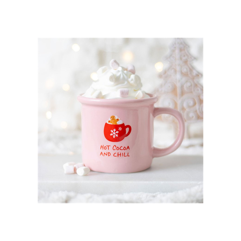 Pink Hot Cocoa and Chill Mug Pink Hot Cocoa and Chill Mug - Image 2