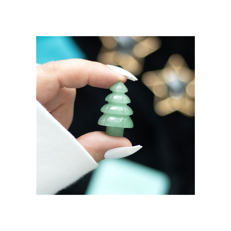 Green Aventurine Crystal Christmas Tree in a Bag Green Aventurine Crystal Christmas Tree in a Bag - Image 4