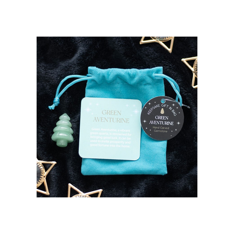 Green Aventurine Crystal Christmas Tree in a Bag Green Aventurine Crystal Christmas Tree in a Bag - Image 5