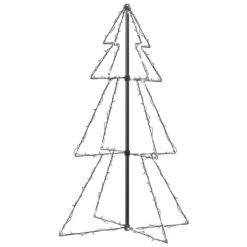 Alternative view of Christmas Cone Tree 160 LEDs Indoor and Outdoor 78x120 cm
