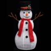 Decorative Christmas Snowman Figure with LED Luxury Fabric 60cm Decorative Christmas Snowman Figure with LED Luxury Fabric 60cm