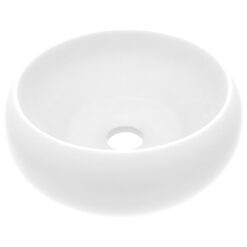 Alternative view of Luxury Wash Basin Round Matt White 40x15 cm Ceramic