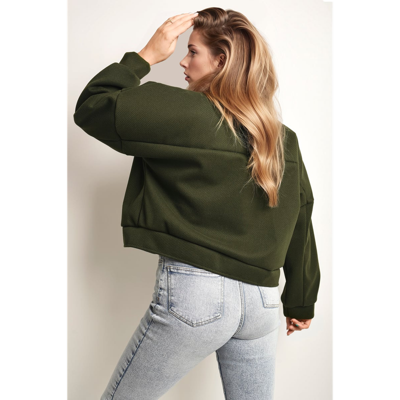 Flap Pocket Long Sleeve Crop Jacket Flap Pocket Long Sleeve Crop Jacket - Image 7