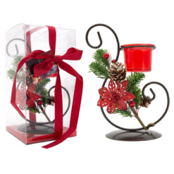 Alternative view of Candle holder 3x22cm Christmas Gifts Red PVC-Box