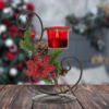 Candle holder 3x22cm Christmas Gifts Red PVC-Box