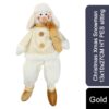 Christmas Xmas Snowman 13x10x27CM HT PES sitting gold
