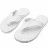 Flo "Bring me Prosecco" Sand Imprint Flip Flops White, Large