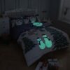 Christmas Scene Glow In The Dark Panel Duvet Set- Double