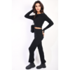 Knitted Long Sleeves Cropped Off Shoulder Top and Trousers Co-ord Set Knitted Long Sleeves Cropped Off Shoulder Top and Trousers Co-ord Set