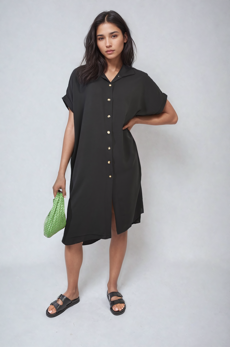 Button Front Shirt Dress Button Front Shirt Dress