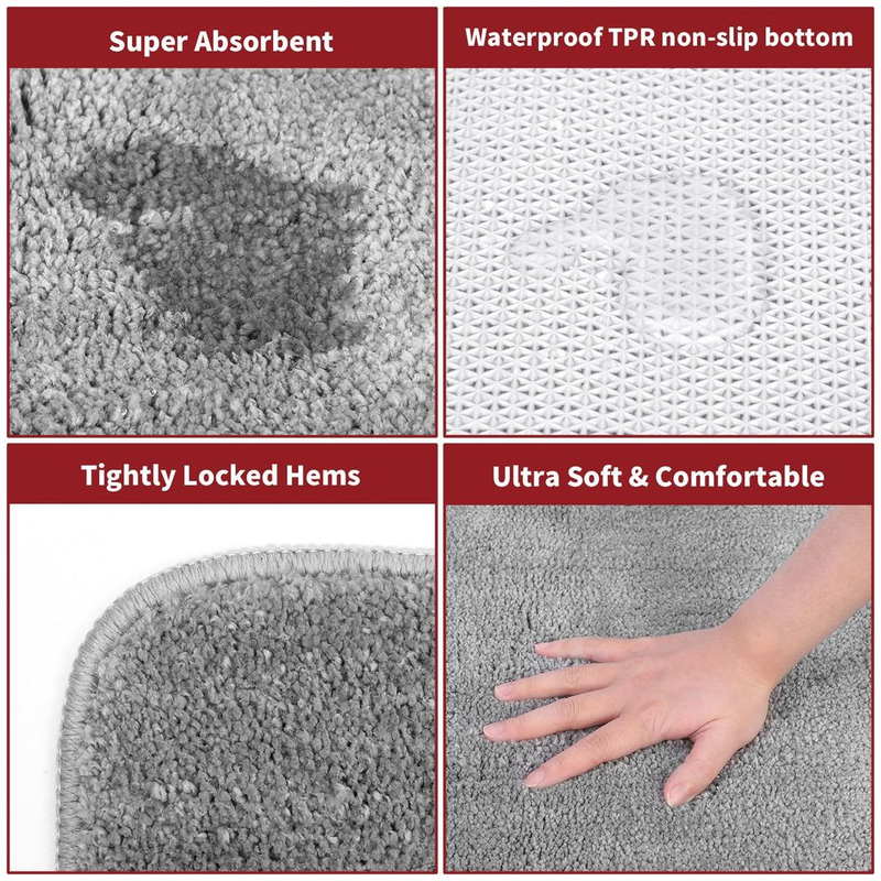 Bath Mat 50x80cm L.Grey Bath Mat 50x80cm L.Grey - Image 3