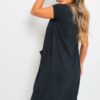 Front Pockets Short Sleeve Midi Dress Front Pockets Short Sleeve Midi Dress