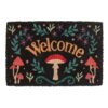 Black Mushroom Welcome Doormat Black Mushroom Welcome Doormat