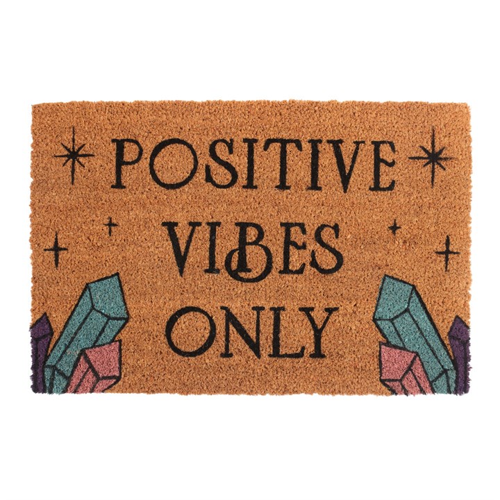Natural Positive Vibes Only Doormat Natural Positive Vibes Only Doormat