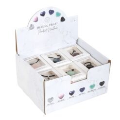 Alternative view of Set of 24 Healing Heart Crystal Necklaces in Display