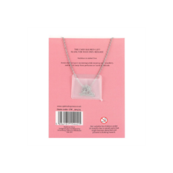 Alternative view of Rose Quartz Crystal Moon Necklace on Greeting Card