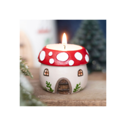 Alternative view of Mushroom House Resin Tealight Holder