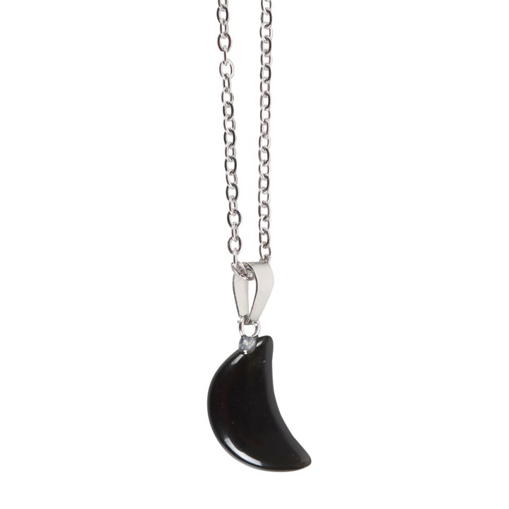 Black Obsidian Crystal Moon Necklace on Greeting Card Black Obsidian Crystal Moon Necklace on Greeting Card - Image 3