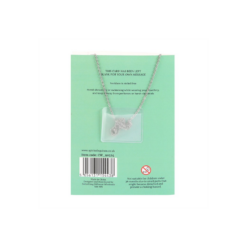 Alternative view of Green Aventurine Crystal Moon Necklace on Greeting Card