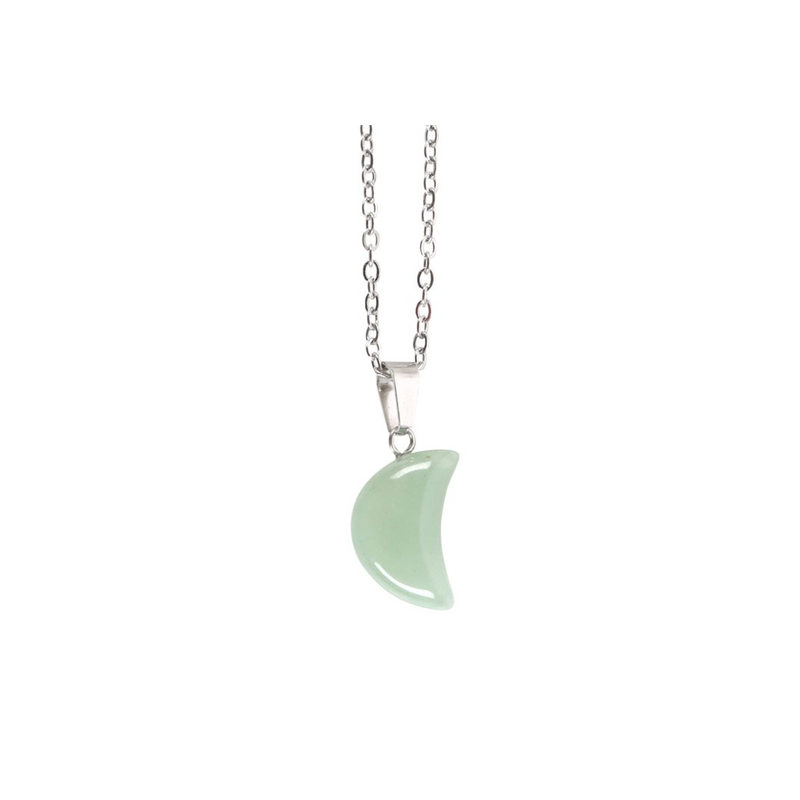 Green Aventurine Crystal Moon Necklace on Greeting Card Green Aventurine Crystal Moon Necklace on Greeting Card - Image 3