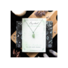 Green Aventurine Crystal Moon Necklace on Greeting Card Green Aventurine Crystal Moon Necklace on Greeting Card