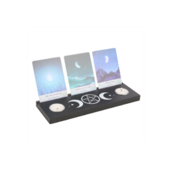 Alternative view of Black Triple Moon Tarot Card Stand Tealight Holder
