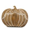 25cm Wooden Carved Pumpkin 25cm Wooden Carved Pumpkin