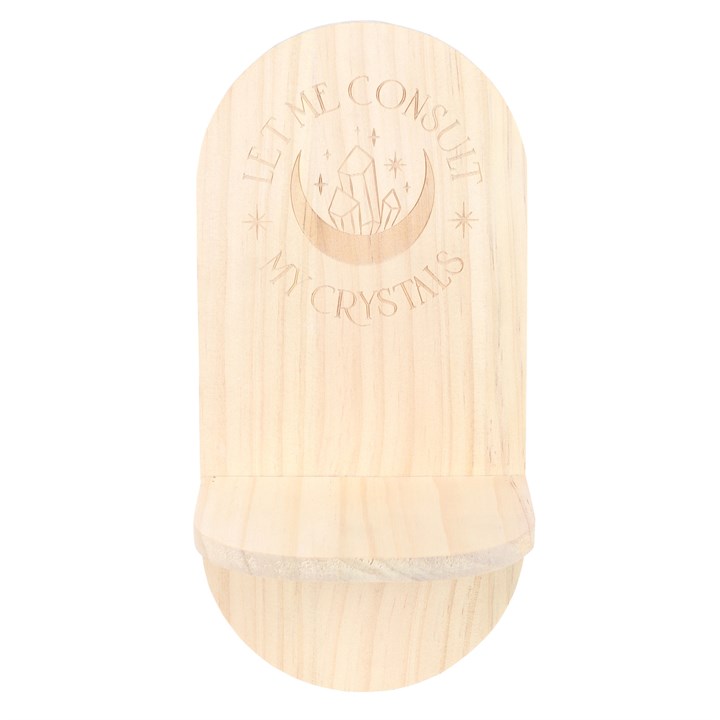 Natural Let Me Consult My Crystals Altar Shelf Natural Let Me Consult My Crystals Altar Shelf