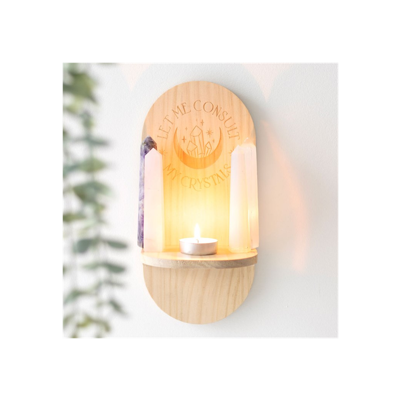 Natural Let Me Consult My Crystals Altar Shelf Natural Let Me Consult My Crystals Altar Shelf - Image 4