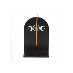 Alternative view of Black Triple Moon Incense Holder Shelf