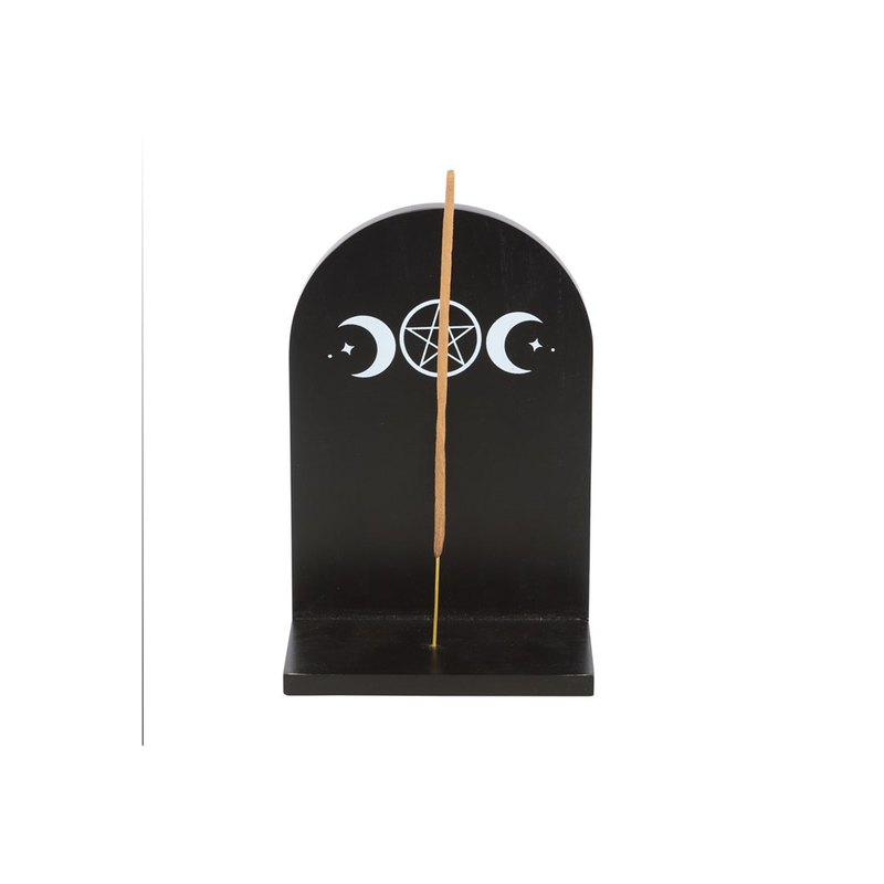 Black Triple Moon Incense Holder Shelf Black Triple Moon Incense Holder Shelf - Image 2
