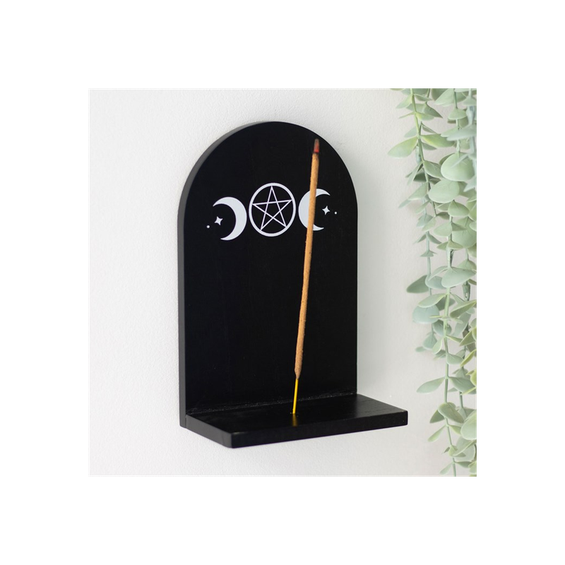 Black Triple Moon Incense Holder Shelf Black Triple Moon Incense Holder Shelf - Image 5