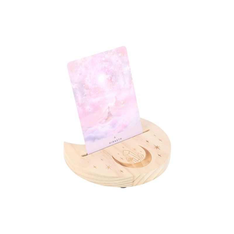 Natural Crystal Crescent Moon Tarot Card Stand Natural Crystal Crescent Moon Tarot Card Stand - Image 2